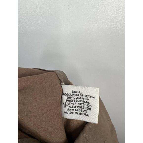 NEW Walter Baker Lori Lamb Leather Cropped Flare Pull-On Pants Tan Size: XS - Picture 7 of 9